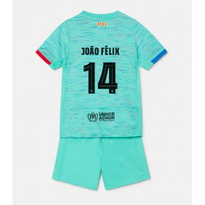 Barcelona Joao Felix #14 Replica Third Stadium Kit for Kids 2023-24 Short Sleeve (+ pants)